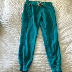 Figs blue green jogger pants! only worn 1-2 times